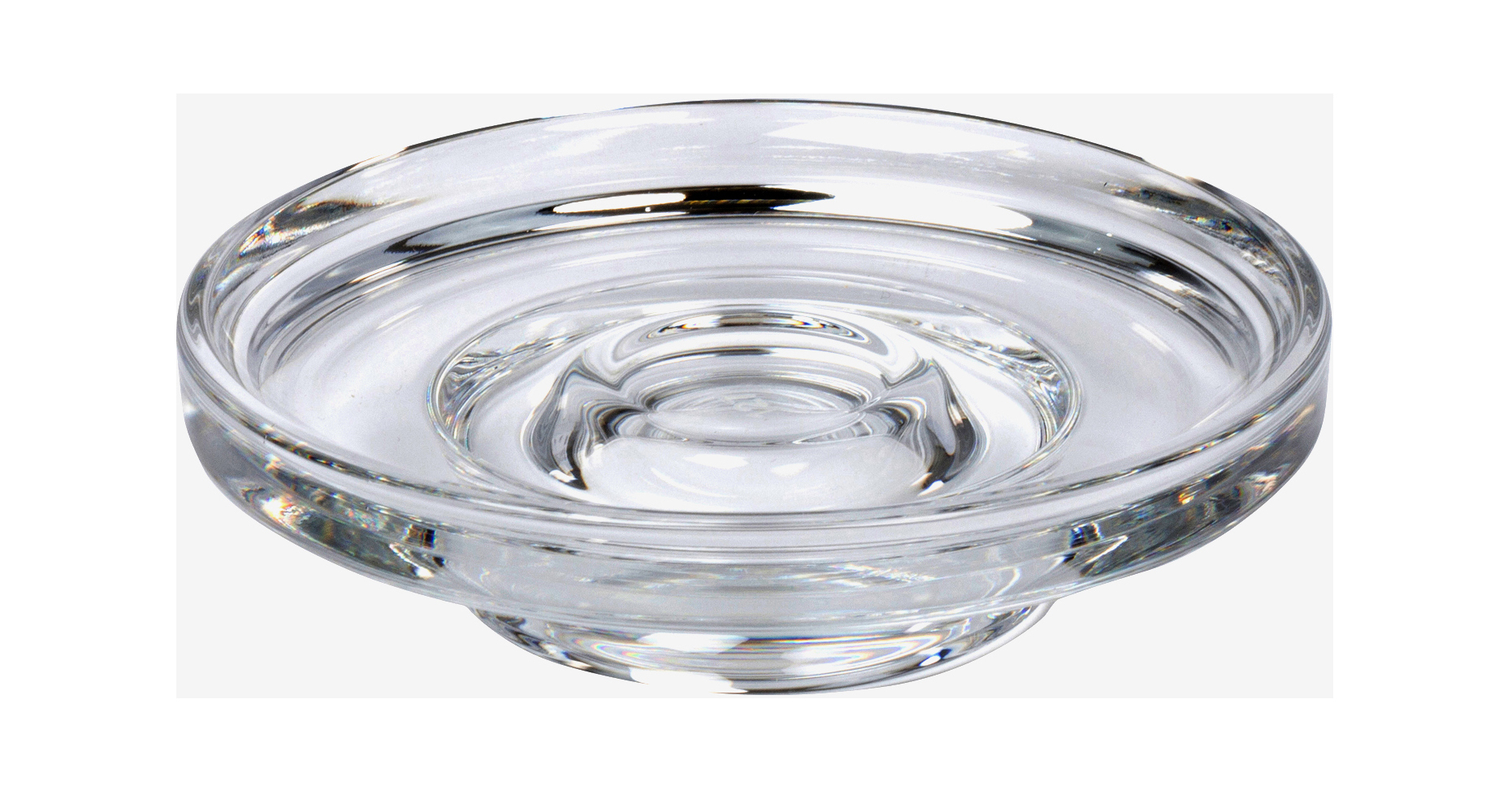 Crystal glass soap dish