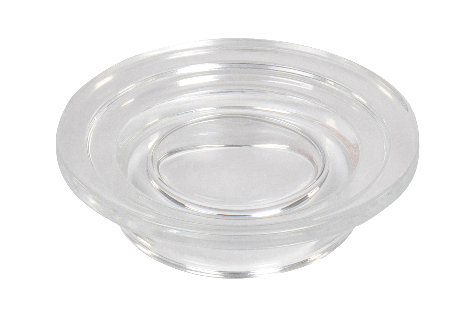 Crystal glass soap dish